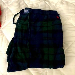 Polo Ralph Lauren sleep lounge pants large green and blue plaid